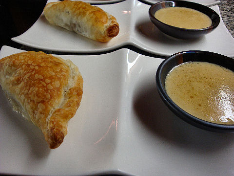 Lamb Empanadas with Mustard Cream