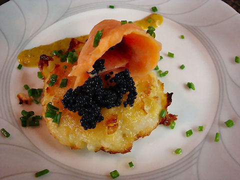 Latke with Smoked Salmon