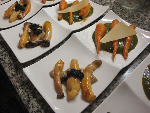 Baby Carrot and King Oyster Mushroom Salads