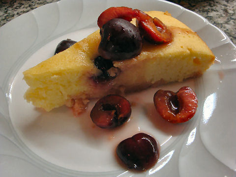 Lemon Olive Oil Cake with Cherries