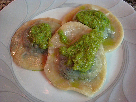 Fish and Spinach Ravioli