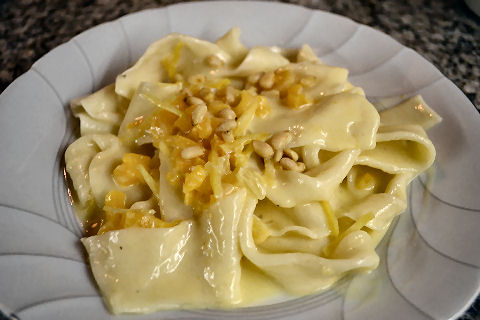 Pappardelle with Lemon-Apricot Cream