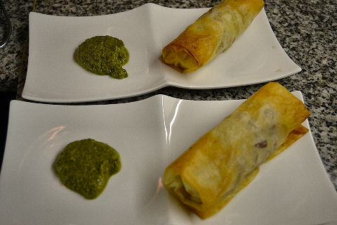 Roast Pork Strudel with Salsa Llajwa