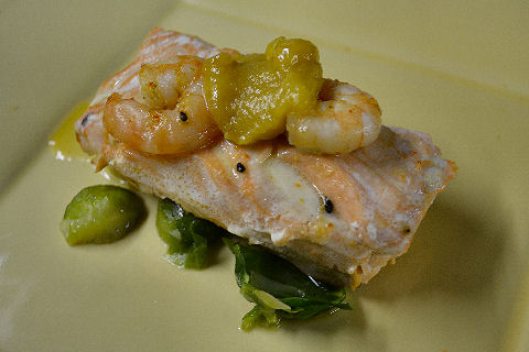 Salmon, Prawn, Miso Sabayon