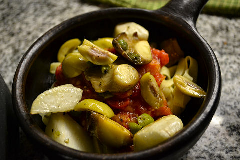 Vegetarian fettucine option