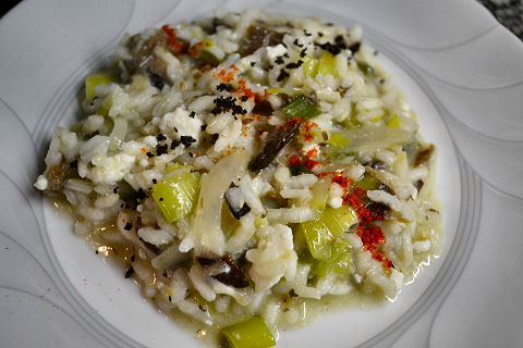 Smoked herring risotto