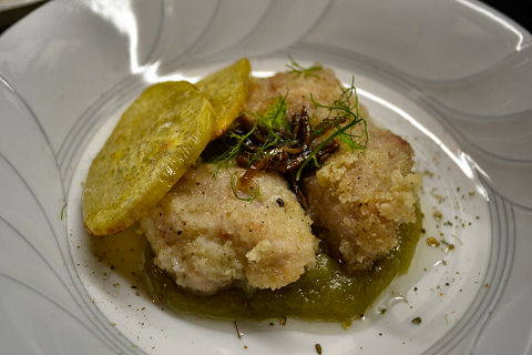 Sweetbreads with Fennel and Sweet Potato