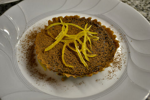 Chocolate-Espresso-Mace-Lemon Tartlet