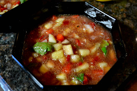 Watermelon gazpacho