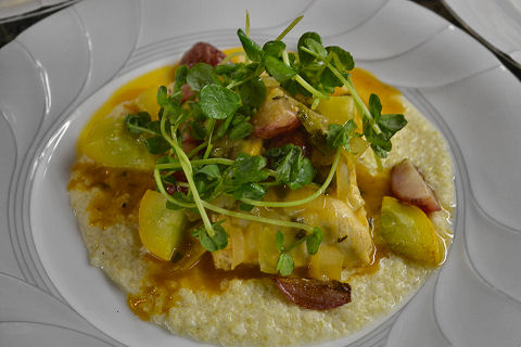 Piquant Chicken, Quinoa Polenta