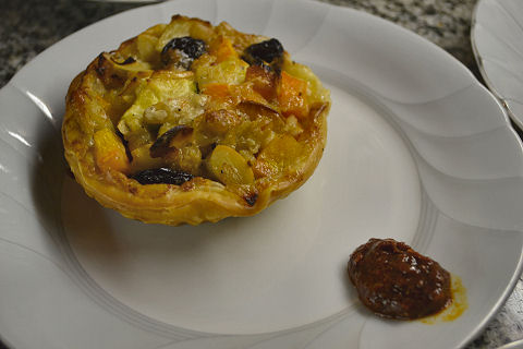 Seven Vegetable Tartlet with Harissa