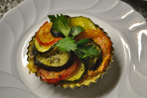 Ratatouille tartlet