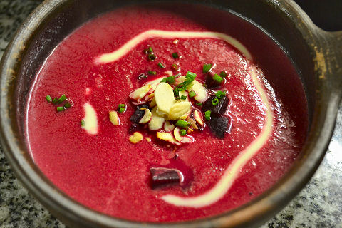 Beet Tomato Almond Soup