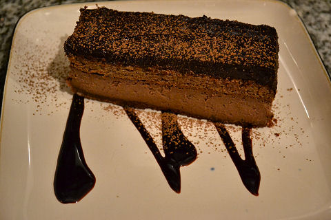 Four layer chocolate torte