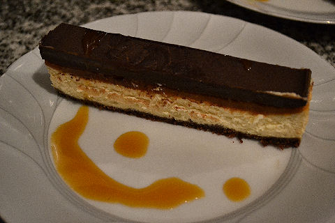 Two Chocolate Dulce de Leche Cheesecake