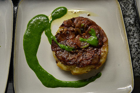 Radish tarte tatin