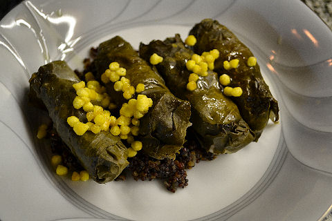 Grape Leaves stuffed with Patarashka