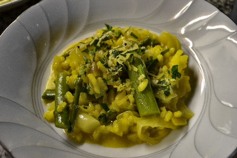 Asparagus and Charred Leek Risotto