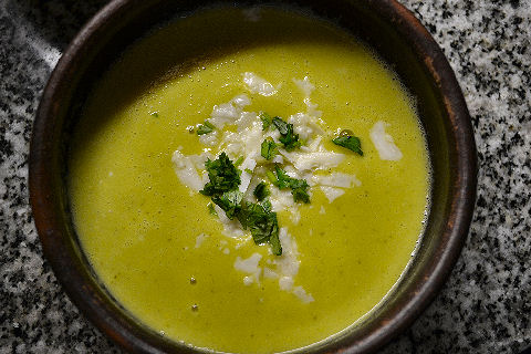 Avocado and Roasted Corn Soup