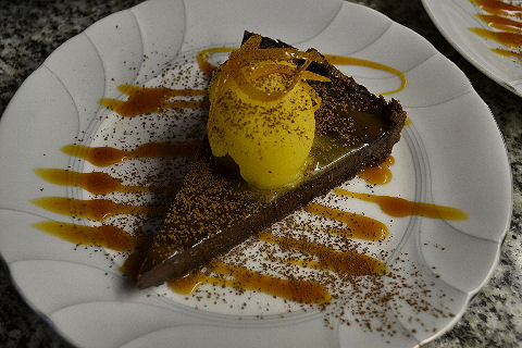 Bitter Chocolate Tart, Hesperidina Sorbet