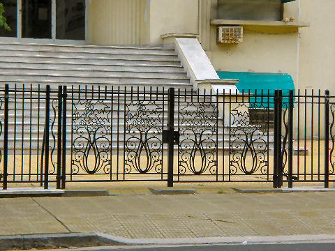 art deco gate at Hosptial Sarda