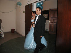 Viviana and Henry making their entrance