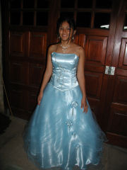 Viviana in her 15th cumpleano dress