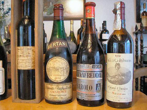 Italian wines at our little 1958 wine tasting
