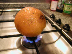 Caramelizing the oranges