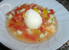 Gazpacho with Kaffir Lime Olive Oil Sorbet