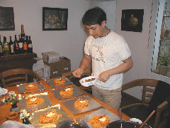 Henry making the tamales