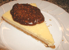 Cheesecake with Fudge Nut topping