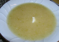 Apple Sherry Soup spiked with Horseradish