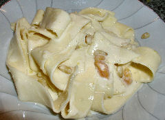 Pappardelle with lemon grappa sauce