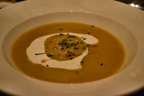 4 Course Vegan - yellow split pea soup