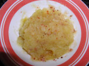 Ocas mashed with lemon and hot pepper flakes