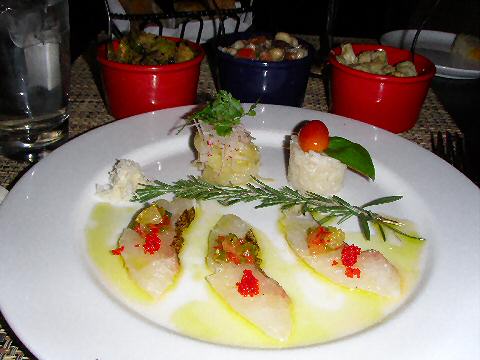 Accademia di Vino - Red Snapper Crudo and antipasti