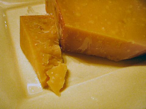 Closeup on aged gouda