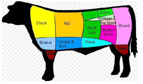 Primary Beef Cuts - U.S.