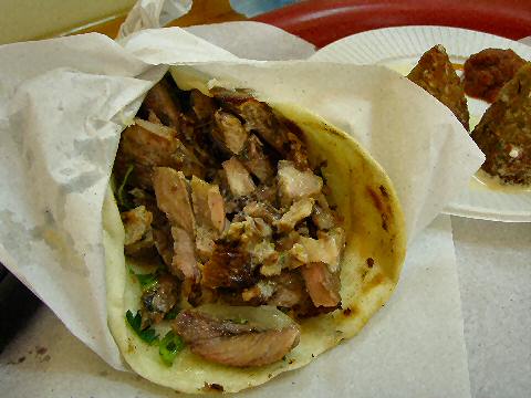 Arabian Food - lamb shawarma and falafels