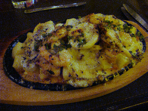 Bardot - smoked potato and seafood pizza