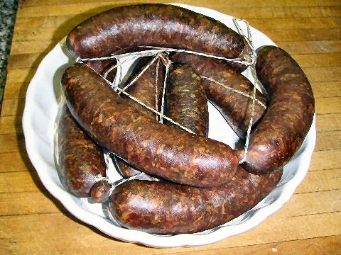 Summer sausages cured for a day