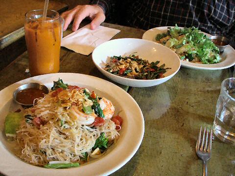 Cafe Asean - bee hoon, long beans in garlic, Malaysian fried rice