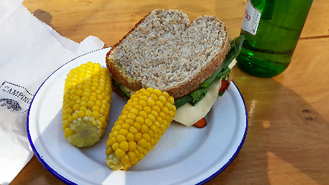 Camping - veggie sandwich