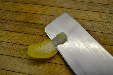 Candied Lemon Zest preparation