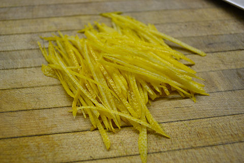 Candied Lemon Zest preparation