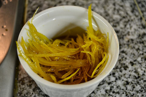 Candied Lemon Zest preparation