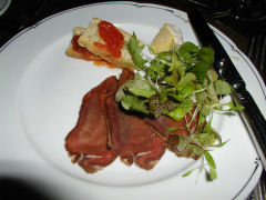 Esquina Carlos Gardel - smoked deer appetizer