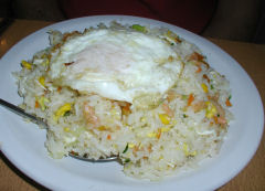 Casa Alegre - rice with vegetables, egg, and shrimp