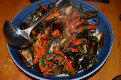 Mussels in Chili Black Bean sauce